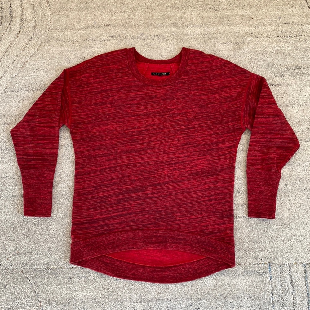 Rag & Bone Oversized Red and Black Sweatshirt